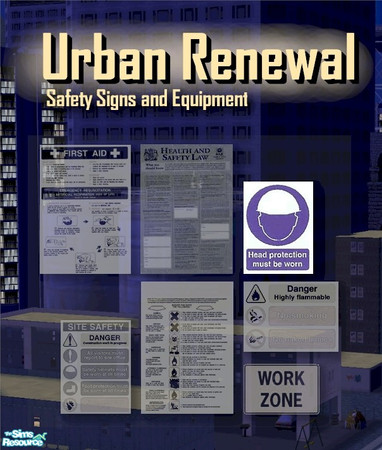 Sims 2 — Hard Hat Required poster by Cyclonesue — A wall poster for your lots. TSRAA item - enjoy! Problem with missing