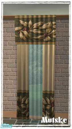 Sims 2 — Cameo Curtains New Mesh by Mutske — This is the main mesh. All others borrows there texture from this one.