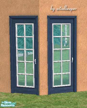 Sims 2 — Murray glass door diagonal by Windkeeper — Diagonal version of "Murray glass door" from this set.