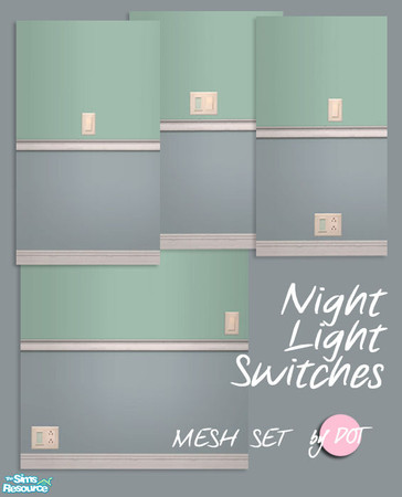 Sims 2 — Night Light Wall Switch by DOT — Night Light Wall Switches and controls. Lighting - Misc NIGHTLIFE REQUIRED Sims