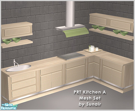 Sims 2 — PRT Kitchen A - Mesh set by Sunair — PRT Kitchen A - Mesh set (nature)