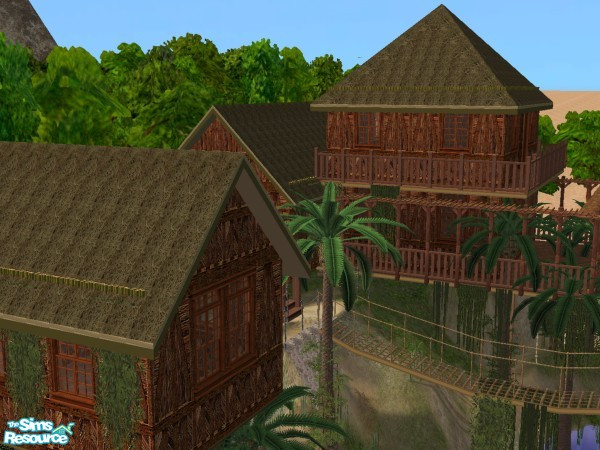 Sims 2 — Grass Roof Colour by Cyclonesue — A new dried grass roof texture - found under build/roofs (colour choices).
