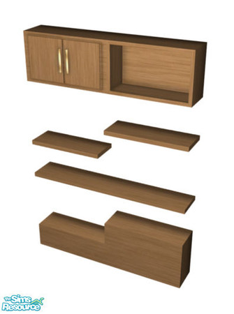 Sims 2 — Shelving Unit - Mesh by sim_man123 — New shelving unit mesh, has 7 usable slots. Found in game under coffee