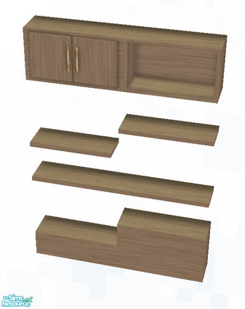 Sims 2 — Shelving Unit - Faded by sim_man123 — Faded recolor of my Shelving Unit. Requires that mesh in order to show up.