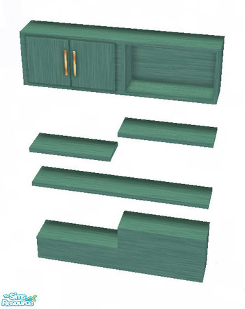 Sims 2 — Shelving Unit - Blue by sim_man123 — Blue recolor of my Shelving Unit. Requires that mesh in order to show up.