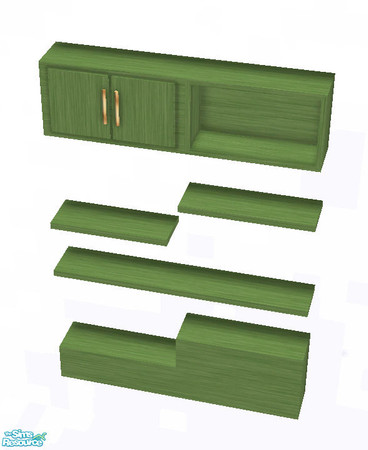 Sims 2 — Shelving Unit - Green by sim_man123 — Green recolor of my Shelving Unit. Requires that mesh in order to show up.