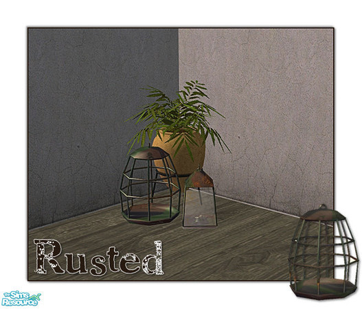 Sims 2 — Rusted by ~Monica~ — Two new meshes - just a rusty \'ol cage and lantern. 