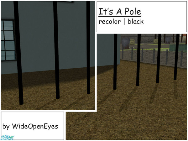 Sims 2 — It\'s A Pole - Black by wideopeneyes — Yep, it\'s a pole. I made this slightly off center so it fits with my