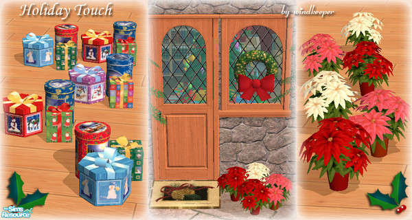 Sims 2 — Holiday Touch by Windkeeper — Add some extra holiday touch around the house with these decorative items.