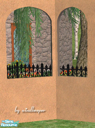 Sims 2 — Miami short window diagonal by Windkeeper — Diagonal version of "Miami short window" from this set.