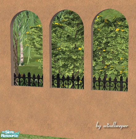 Sims 2 — Miami short window by Windkeeper — Frameless window designed to blend in with any wall. The inside cover panels