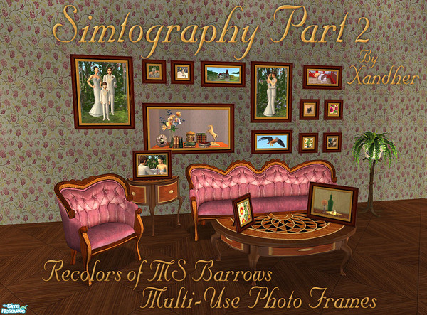 Sims 2 — Simtography Part 2 by Xandher — A large collection of recolors for MS Barrow\'s fantastic Multi-Use Photo Frames