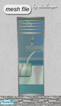 Sims 2 — Helios window 5 by Windkeeper — Simple design full size window. Requires "Helios window" file from
