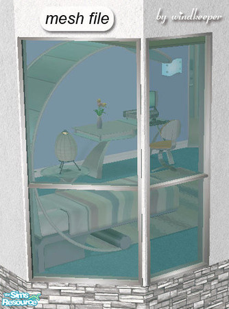 Sims 2 — Helios window 3 diagonal by Windkeeper — Updated diagonal version of "Helios window 3" from