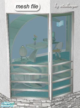 Sims 2 — Helios window 2 diagonal by Windkeeper — Updated diagonal version of "Helios window 2" from