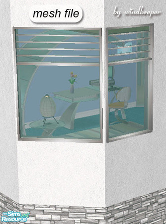 Sims 2 — Helios window short 2 diagonal by Windkeeper — Diagonal version of "Helios window short 2" from this