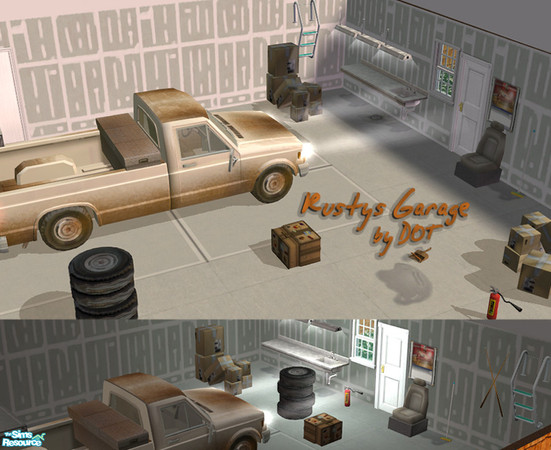 Sims 2 — Rustys Garage by DOT — Rustys Garage *Nightlife required on Truck recolor only* In and Out ladder, Pool cues,