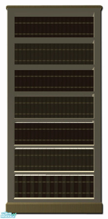 Sims 2 — Beach House Tall Bookcase 1-Tile Mesh by simtomatic — 