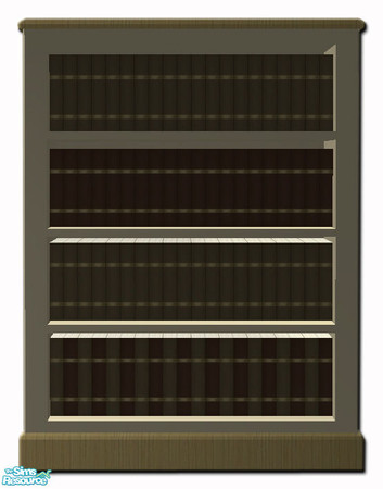 Sims 2 — Beach House Short Bookcase 1-Tile Mesh by simtomatic — 