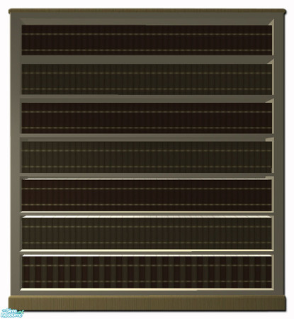 Sims 2 — Beach House Tall Bookcase 2-Tile Mesh by simtomatic — 