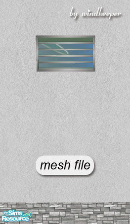 Sims 2 — Helios privacy window by Windkeeper — Privacy window to match Helios set. Requires "Helios window"