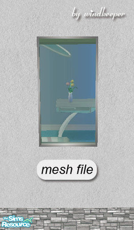Sims 2 — Helios window short by Windkeeper — Just the right size to fit above kitchen counters. Requires "Helios
