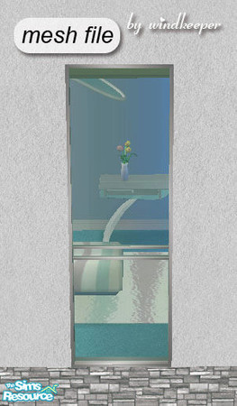 Sims 2 — Helios window 4 by Windkeeper — Simple design full size window. Requires "Helios window" file from