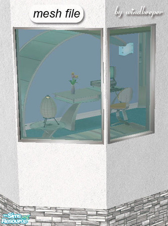 Sims 2 — Helios window short diagonal by Windkeeper — Diagonal version of "Helios window short" from this set.