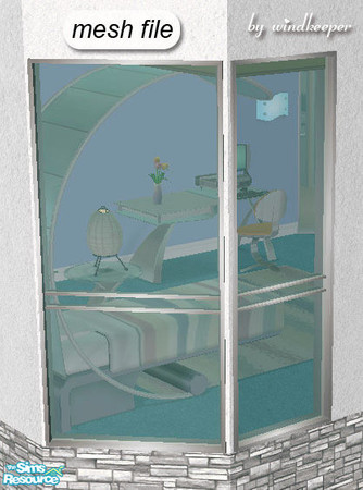 Sims 2 — Helios window 4 diagonal by Windkeeper — Diagonal version of "Helios window 4" from this set. You need