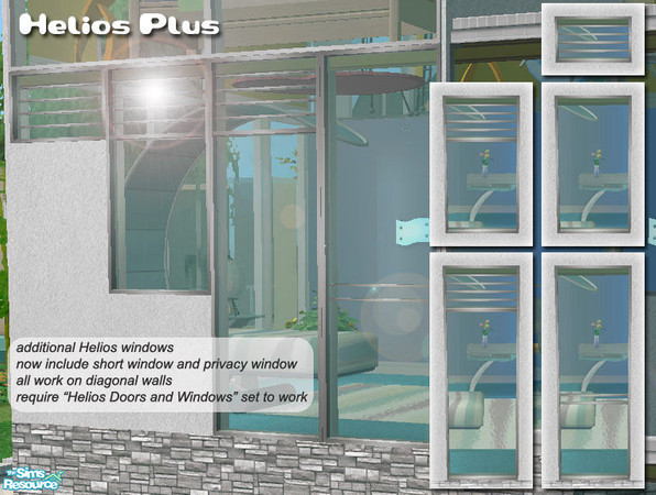 Sims 2 — Helios Plus by Windkeeper — Additional windows for my Helios set. You need to download the original