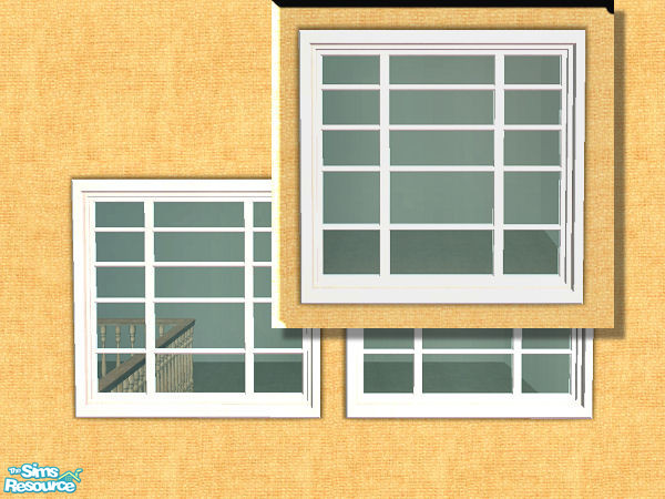 Sims 2 — High Tech Window - silver frame by chrissy6930 — Recolor of the High Tech Loft Window in silver. Wallpaper by