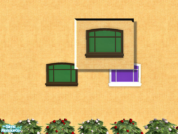 Sims 2 — Belangie privacy window  - dark green gl by chrissy6930 — Recolor of Windkeeper's Belangie privacy window.