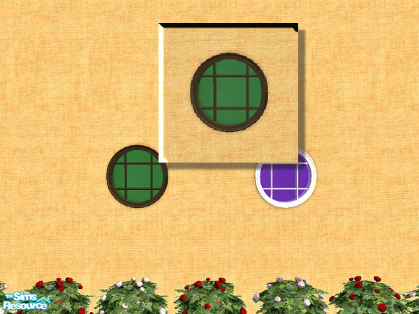 Sims 2 — Belangie small round window - dark green by chrissy6930 — Recolor of Windkeeper's Belangie small round window.