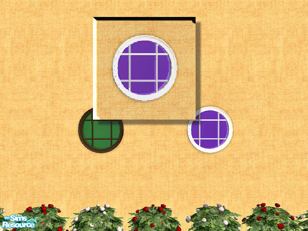 Sims 2 — Belangie small round window - blue viole by chrissy6930 — Recolor of Windkeeper's Belangie small round window.