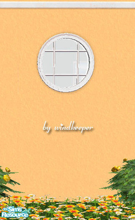 Sims 2 — Belangie small round window, frosted gla by Windkeeper — Frosted glass recolor for "Belangie small round