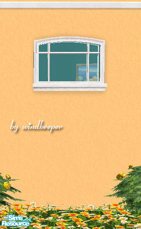 Sims 2 — Belangie privacy window by Windkeeper — Uses all the colors of Maxis Lafenetre window.