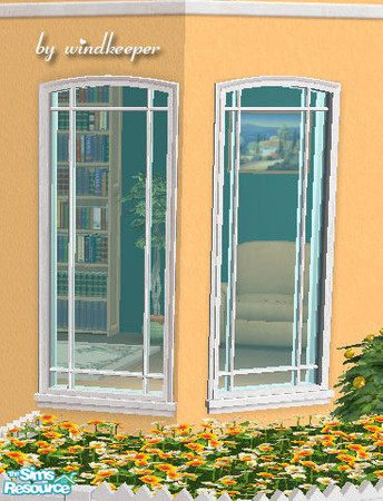 Sims 2 — Belangie tall window diagonal by Windkeeper — Diagonal version of "Belangie tall window" from this