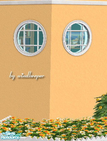 Sims 2 — Belangie small round window diagonal by Windkeeper — Diagonal version of "Belangie small round window"