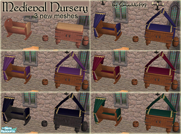 Sims 2 — Medieval Nursery by Simaddict99 — What is a castle or medieval peasant\'s home without a nursery to go with it?