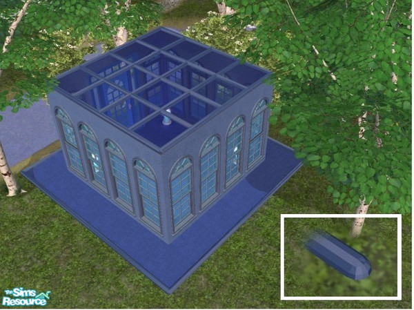 Sims 2 — Tubular Fence (Blue) by Cyclonesue — One of six tubular fences in metallic colours - ideal for glass domes and