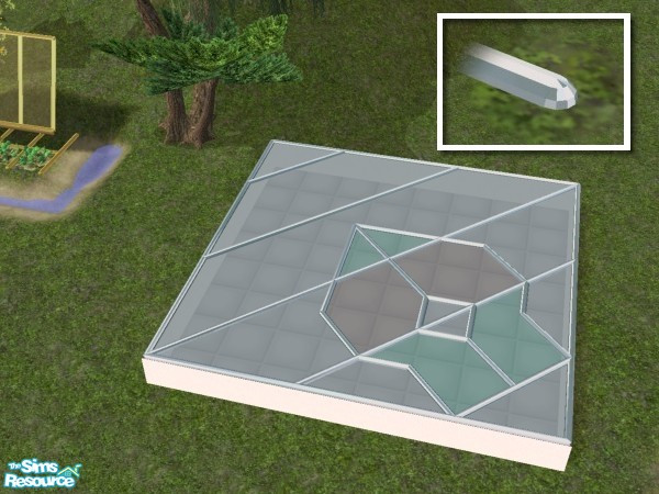 Sims 2 — Tubular Fence (Silver) by Cyclonesue — One of six tubular fences in metallic colours - ideal for glass domes and