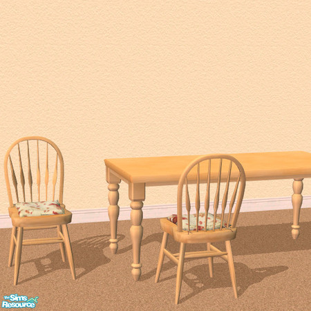 Sims 2 — Pillow Country MESH by DOT — Pillow Country MESH, Pillow Country, Pillows tied to chairs, Country Style. Mix and