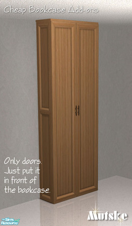 Sims 2 — Bookcase Cheap Tall Door 01 by Mutske — 