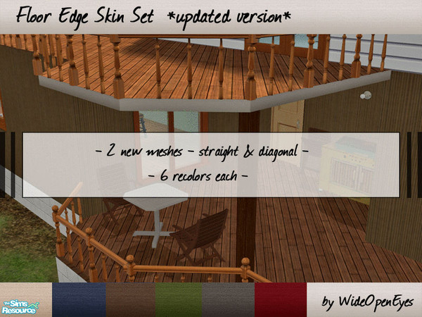 Sims 2 — Floor Edge Cap v2 Set by wideopeneyes — By many requests I have made this updated version of the floor edge cap
