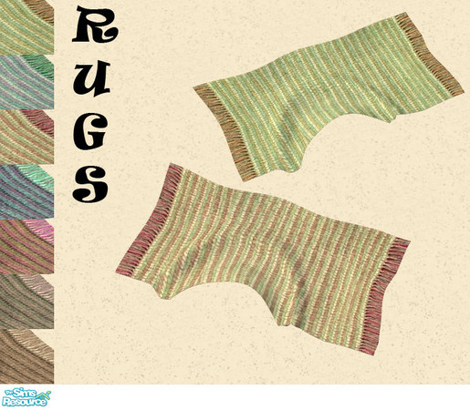Sims 2 — Rugs by Sophel21 — striped colorful rugs / carpets. mesh by steffor (viva rug)