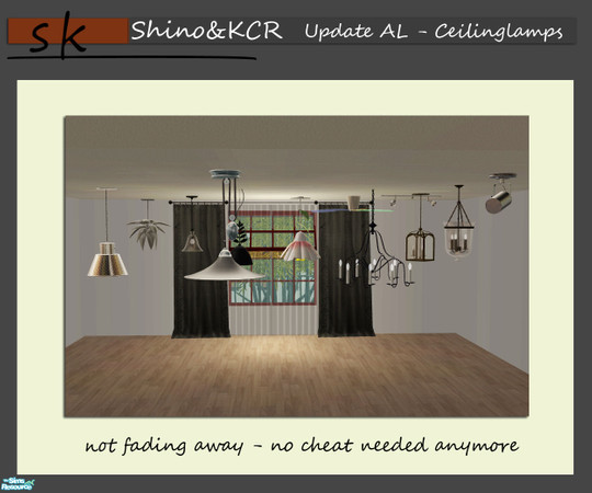 Sims 2 — Ceilinglamps AL by ShinoKCR — I have updated all our Ceilinglamps for Apartmentlife. Also they are nomore fading