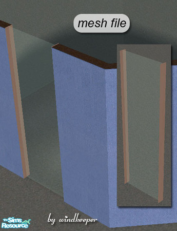 Sims 2 — Frameless window, stand alone by Windkeeper — Use it as a stand alone window. Download also diagonal version for