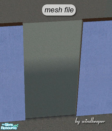 Sims 2 — Frameless window, stand alone diagonal by Windkeeper — Diagonal version of stand alone window. You need this