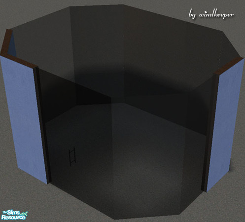 Sims 2 — Frameless glass, black by Windkeeper — This recolor will work for all the doors and windows in this set. File