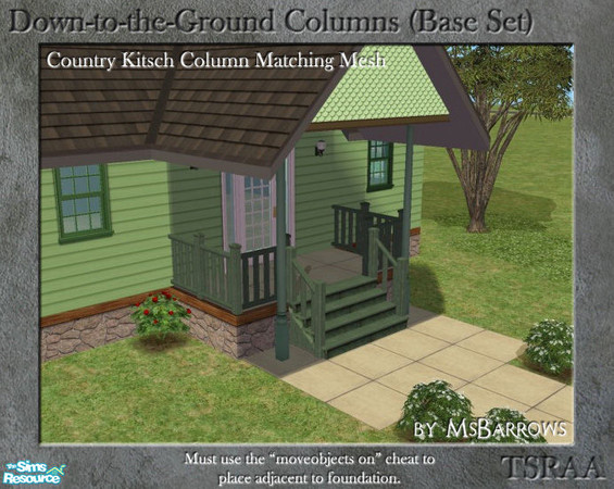 Sims 2 — Down-to-the-Ground - Country Kitsch Column by MsBarrows — What do you do when your house is on a foundation and